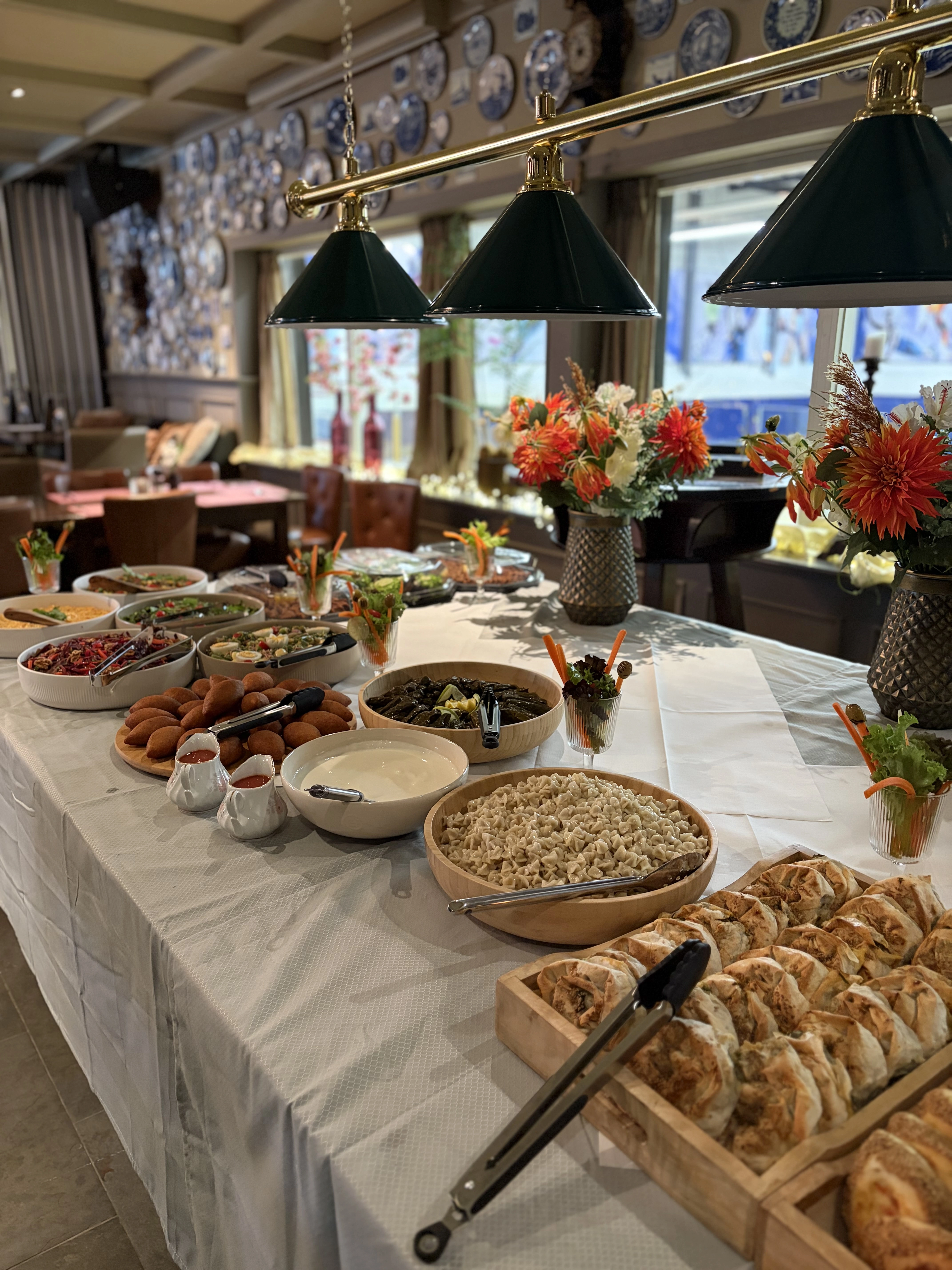Freshly prepared catering dishes
